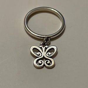 James Avery Sterling Silver Butterfly Dangle Ring